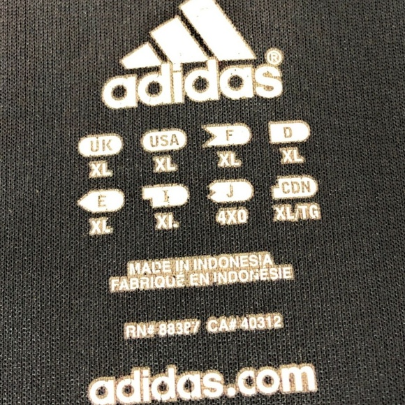 Adidas Track Sweater Dark Gray Orange Strips - Picture 5 of 6